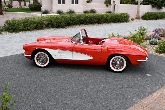 1961 年雪佛兰克尔维特 C1 327ci V8 01 2K 壁纸