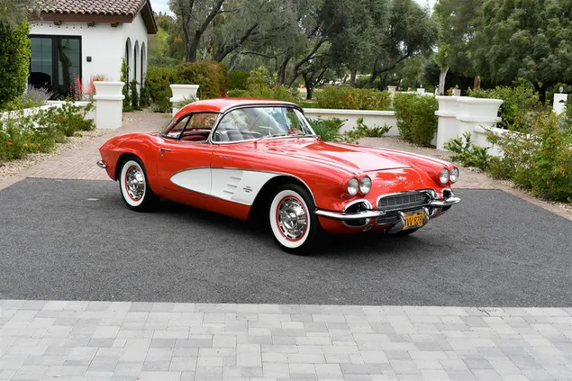 1961 年雪佛兰克尔维特 C1 327ci V8 07 2K 壁纸