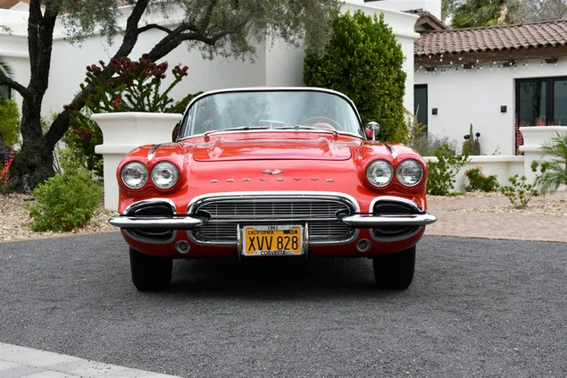 1961 年雪佛兰克尔维特 C1 327ci V8 08 2K 壁纸