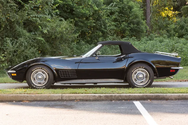 1971 雪佛兰克尔维特黄貂鱼 (C3) 5.7 V8 02 2K 壁纸