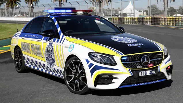 2017 Mercedes-AMG E 43 Police HD bakgrund