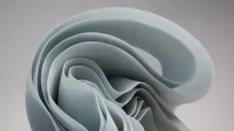 Tapeta (2021) 3D Icy Ribbon – pozadí Windows 11 4K