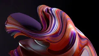 Tapeta (2021) 3D želé karty - Windows 11 barevné pozadí 4K