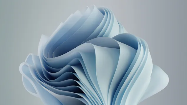 (2021) 3D リボン フラワー - Windows 11 の背景 4K 壁紙