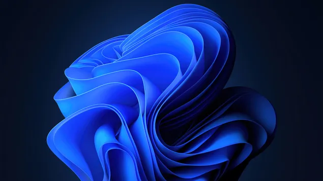 (2021) Blue Ribbon Flower - Windows 11-Hintergrund herunterladen