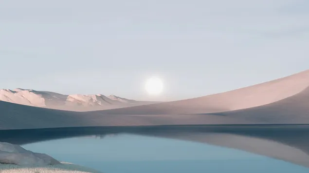 (2021) Desert Morning - Windows 11 Background 4K wallpaper