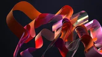 Tapeta (2021) Plovoucí želé stuhy – pozadí Windows 11 4K