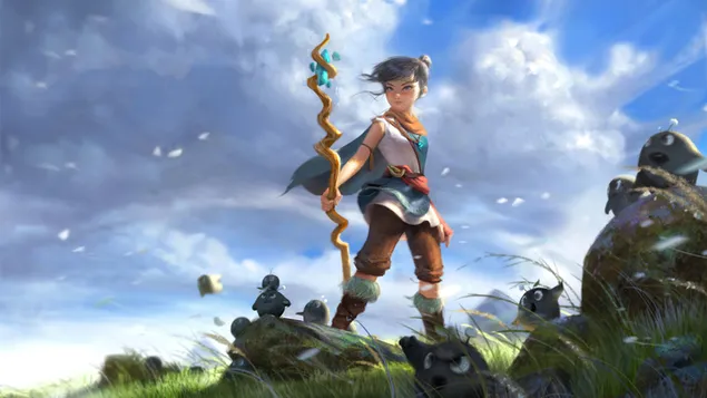 (2021) Kena (Fan Art) | 'Kena - Bridge of Spirits' (videojoc) 4K fons de pantalla