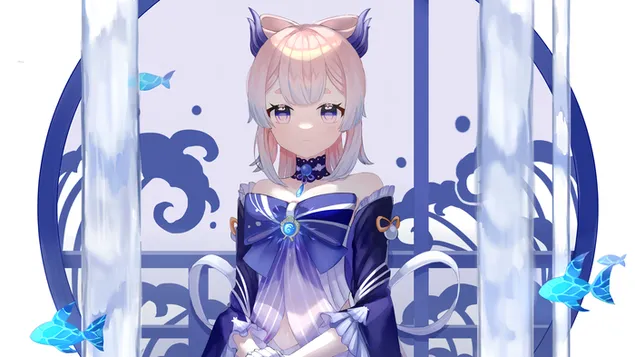 (2021) Kokomi (personnage Hydro) - Genshin Impact [Jeu vidéo animé] 4K fond d'écran