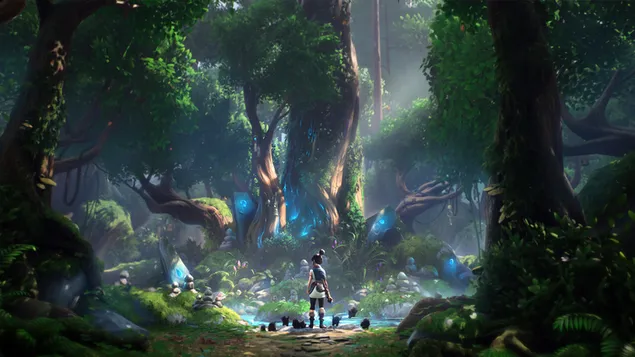 (2021) 面具神社 | Kena - 精神之桥（电子游戏） 4K 壁纸