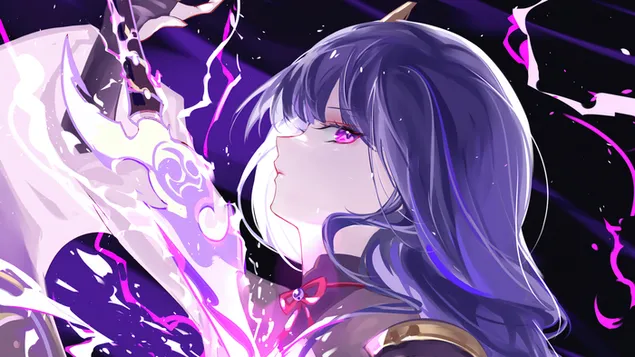 (2021) Raiden Shogun (alias 'Baal') | Genshin Impact [Videogioco anime] 4K sfondo