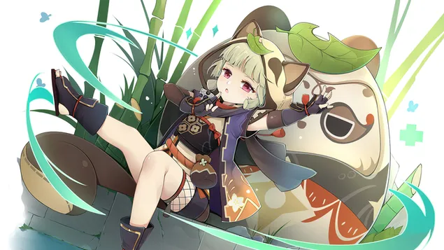 （2021）さゆ（アネモキャラクター）-原神インパクト[アニメビデオゲーム] 4K 壁紙