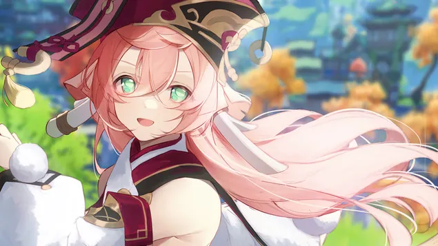 Шпалери (2021) Яньфей (персонаж піро) | Genshin Impact (аніме-відеогра) 4K