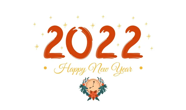 2022 happy new year clean white background download