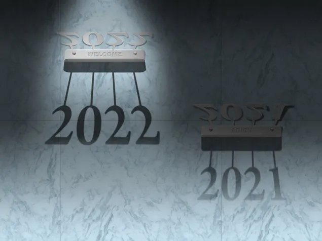 2022 selamat tahun baru datang 2021 turun 4K wallpaper