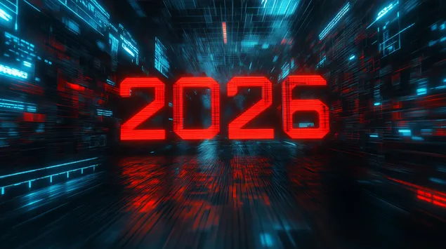 2026 neit joer futuristesch rout nuecht design eroflueden