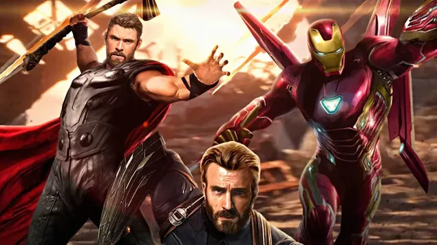 3 belangrijkste Avengers vechten samen in Titan Planet