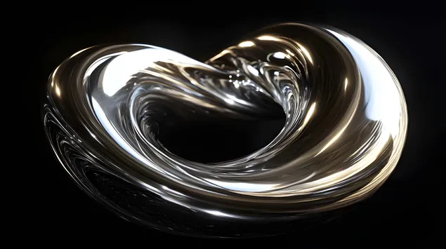 Ταπετσαρία τρισδιάστατη αφηρημένη ροή υγρού υδραργύρου 4K