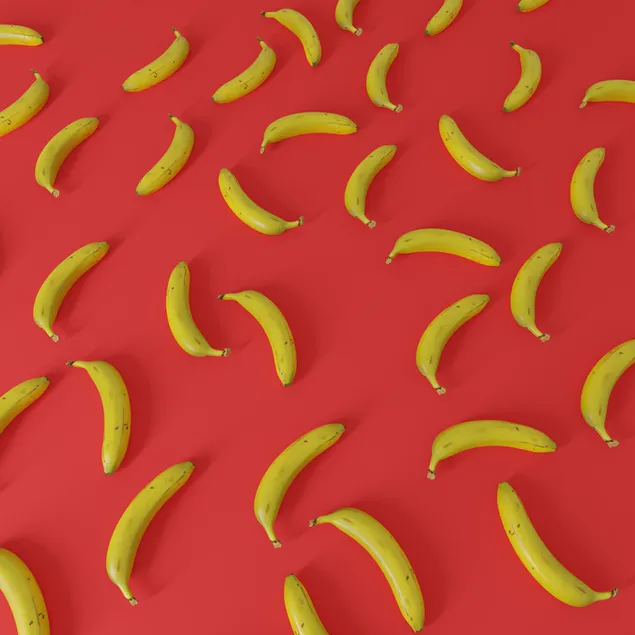 3D Banana Pattern 4K wallpaper