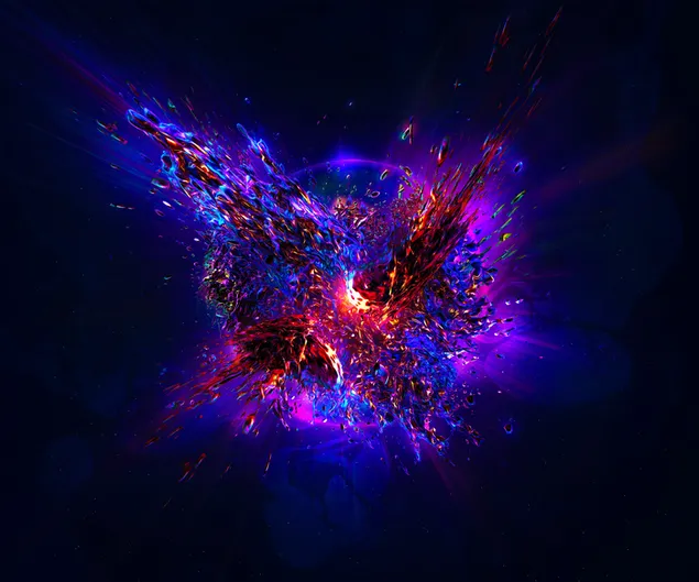 Esquitxada d'explosió 3D 2K fons de pantalla