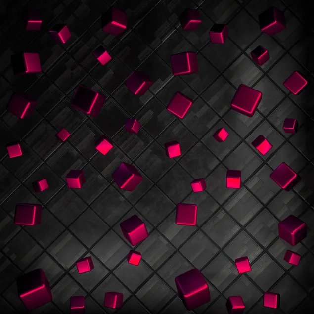 Padre de cubos rosas 3D 4K fondo de pantalla
