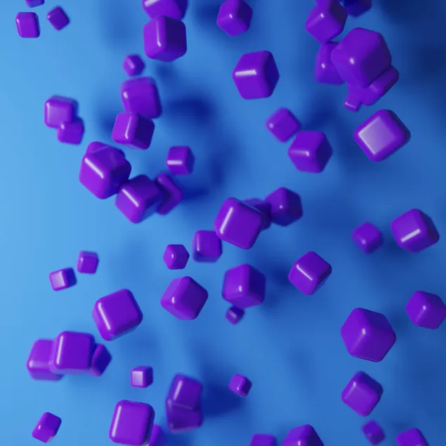 3D afgeronde violetblokkies aflaai