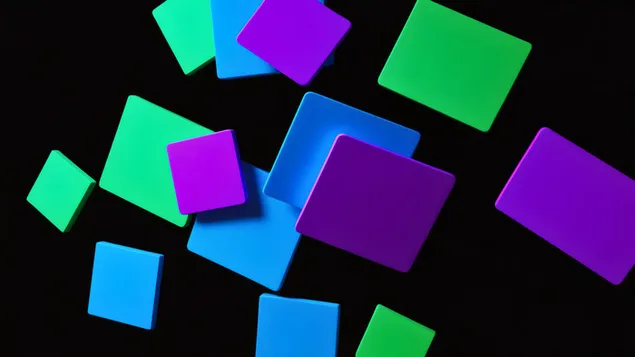 3D スクエア デスクトップ背景 v3 4K 壁紙