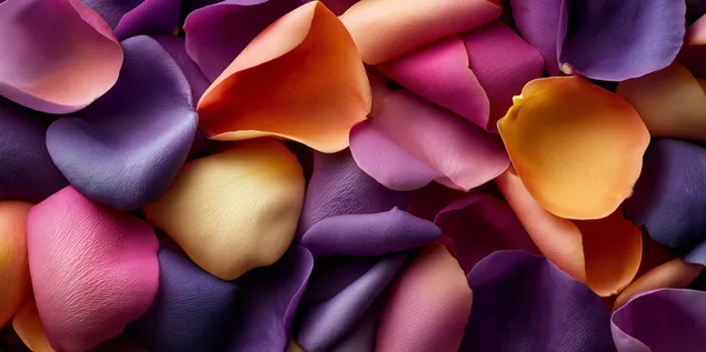 krupni plan preklapajucih latica s razlicitim teksturama preuzmi