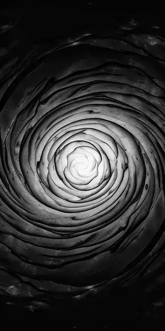 Uma textura escura de galáxia giratória com um ponto focal central brilhante 2K papel de parede