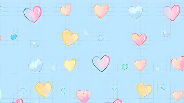 Páipéar balla Siansa aoibhinn de Chroí Dathúla ag Rince Trasna Cúlra Eangaí Bog Gorm8K