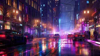 ganpangwa bansaro balgge bicnaneun neon bulbiceuro bamyi mirae dosi punggyeong daunrodeu