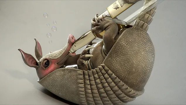 Un armadillo cu nouă benzi 4K imagine de fundal