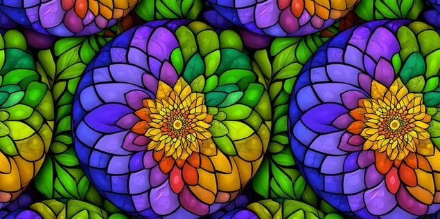 povtaryashch se abstrakten dizayn ot vitrazhna mozayka s''s spirali izteglyane