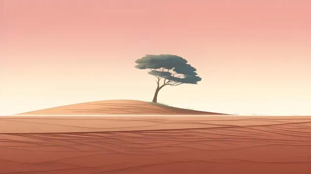 spokiyni obiymi: samotnie derevo sered neskinchennikh khvil' pusteli zavantazhiti