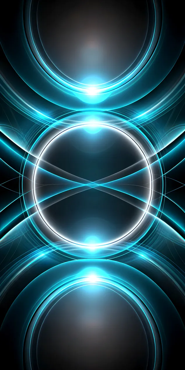 Sfondi abstrakt i zi me rrathë të qetë me gradient të ndezur 2K sfond