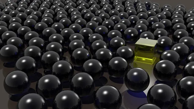 บทคัดย่อ - ลูกบอลสีดำ 4K วอลเปเปอร์