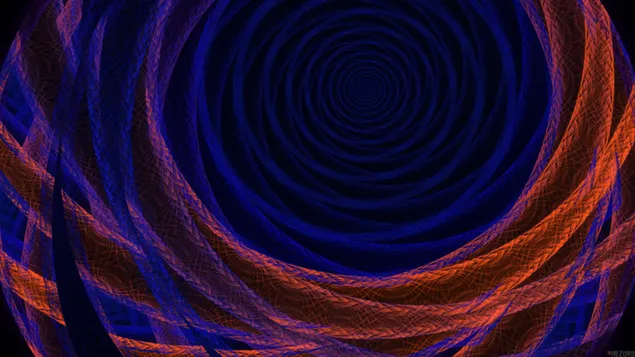 摘要-蓝色黑洞 4K 壁纸