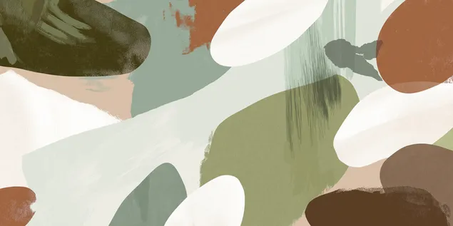 kompozim botanik abstrakt me forma organike shkarkim