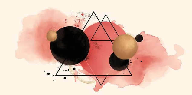 cercles i triangles abstractes amb un fons texturat baixada