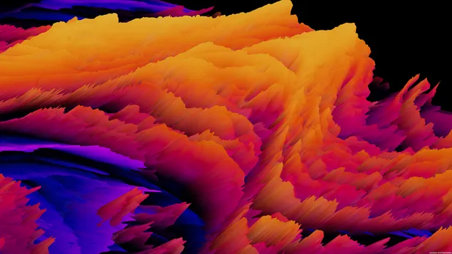 ダークトーンで作られた抽象的な色の波