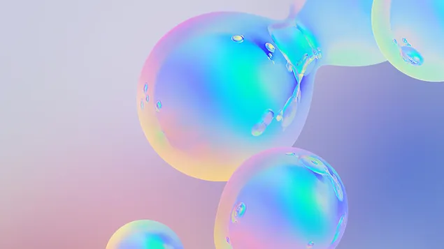 Abstrakte bunte Blasen 4K Hintergrundbild