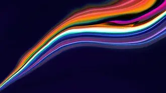 Linhas líquidas coloridas abstratas 8K papel de parede