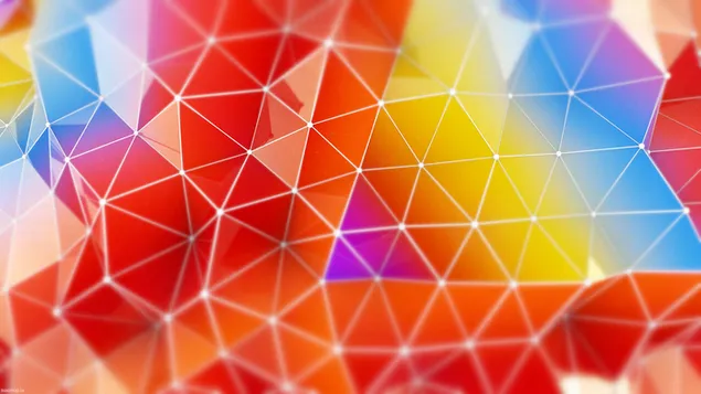 Abstract colorful triangles 4K wallpaper