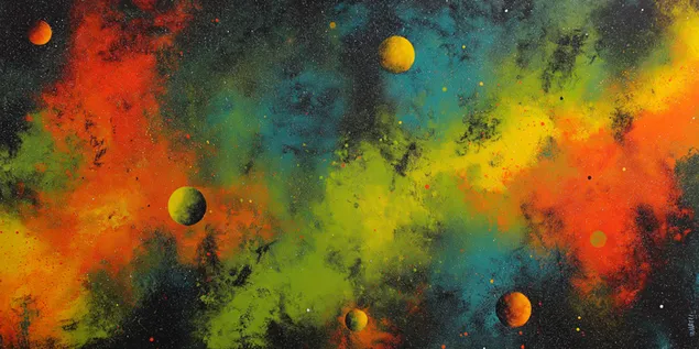 Apstraktna kosmička simfonija 2K pozadina