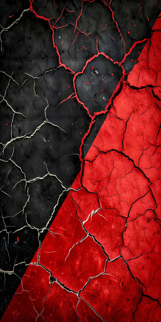 Fons de textura esquerdada abstracta amb divisió diagonal vermella i negra en negreta 2K fons de pantalla