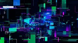 Gangguan Siber Abstrak: Latar Belakang Aliran Data Digital 8K kertas dinding