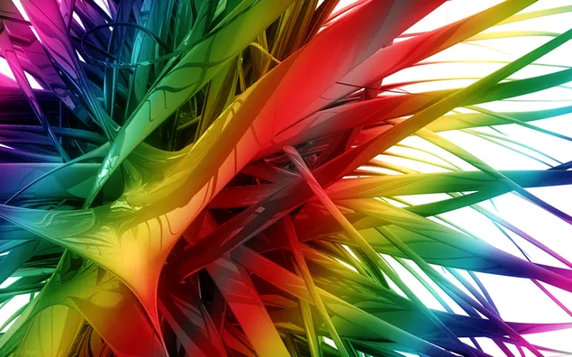 Abstract  dance of colors 2K wallpaper