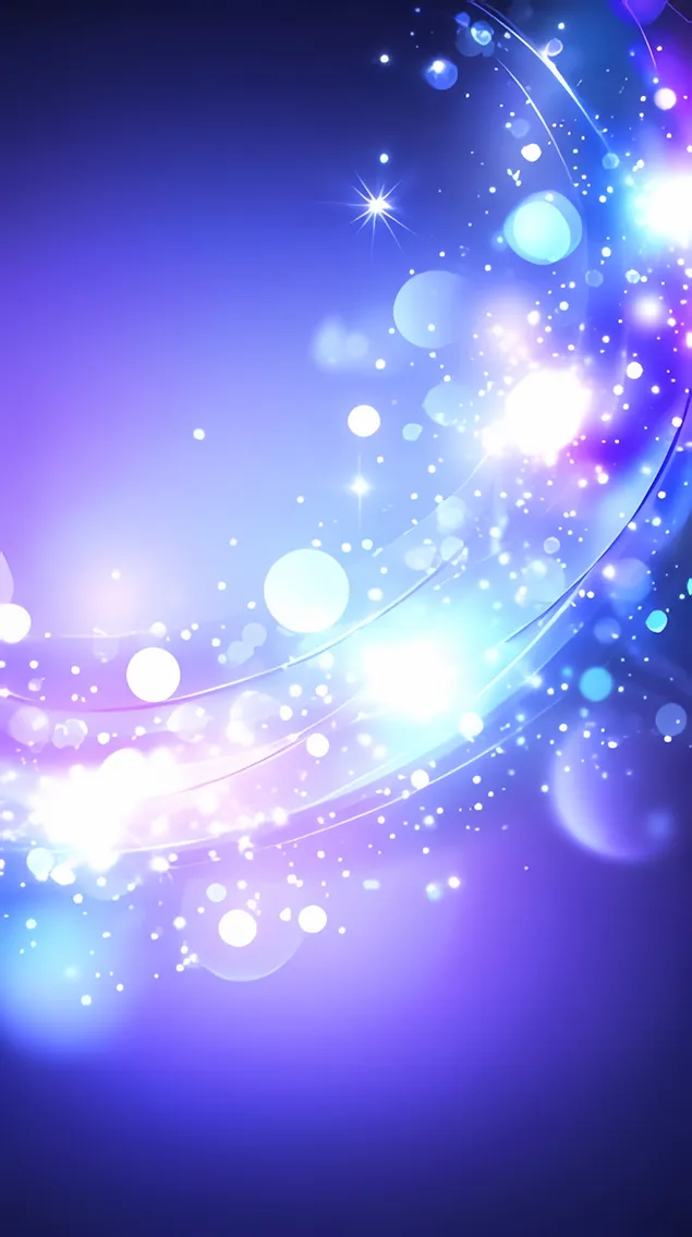 dizajni abstrakt permban vija te lehta, shkendija dhe bokeh kunder nje gradienti blu; ideale per sfonde ose veshje festive shkarkim