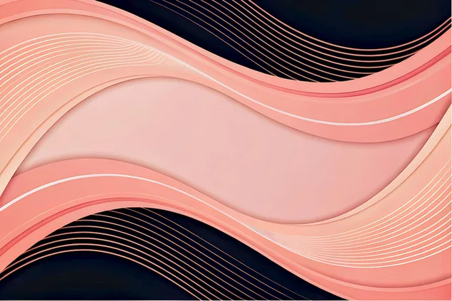Tapeta Abstraktný dizajn tečúcich vĺn s pretínajúcimi sa čiarami a jemným farebným gradientným pozadím 4K