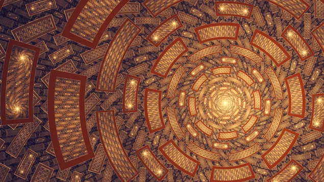 Abstract, Fractal Tunnel 4K wallpaper
